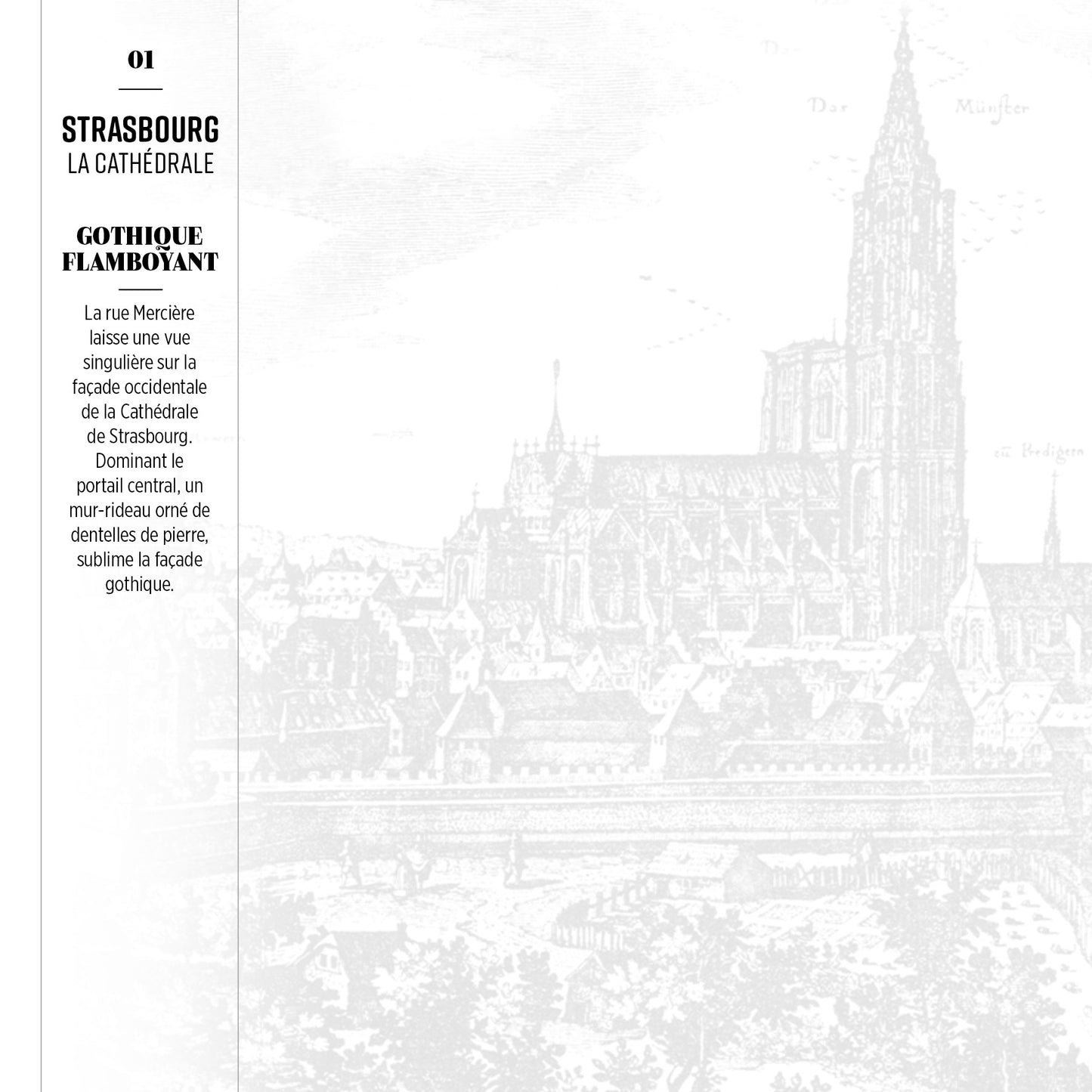 Coffret de 8 cartes postales "Cathédrale de Strasbourg"