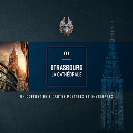 Coffret de 8 cartes postales "Cathédrale de Strasbourg"