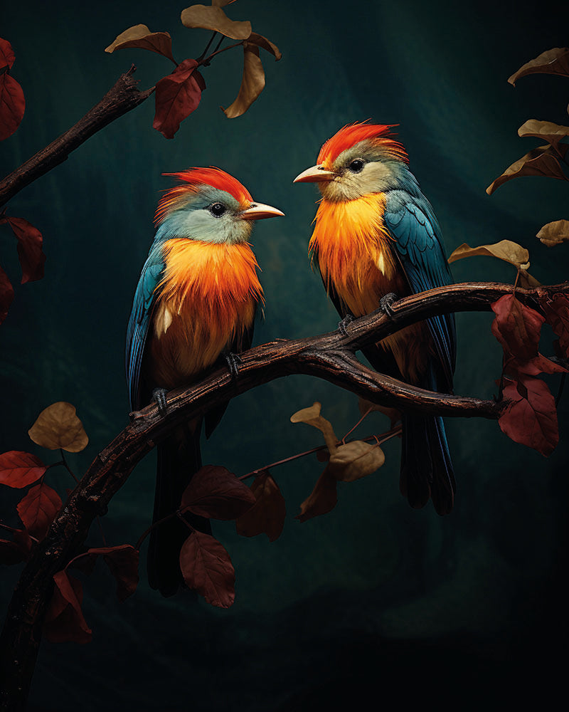 L'oiseau multicolore